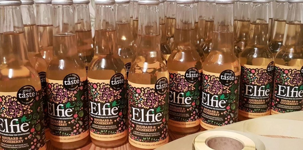 Elfie Bottles with great taste award stickers attached